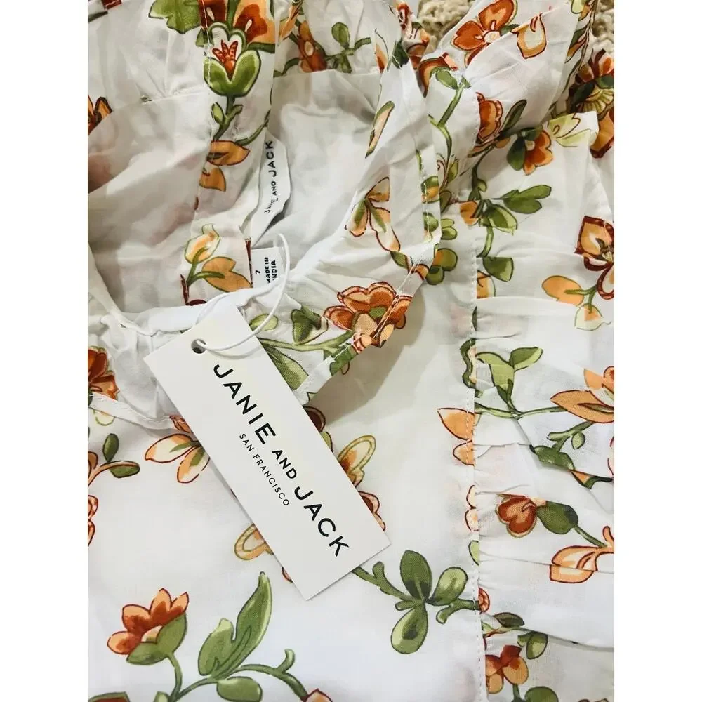 NWT❤️Janie and Jack Floral Tiered Ruffle Dress sz7